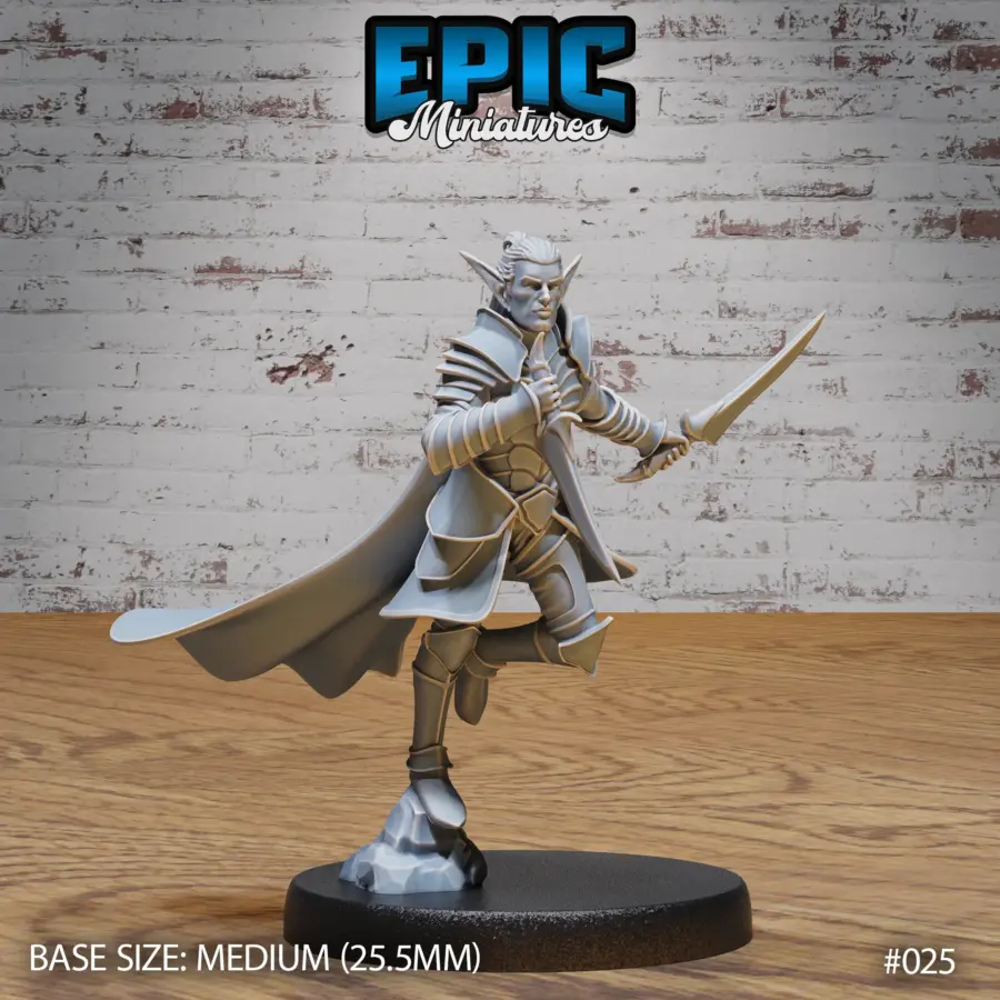 Dark Elf Army Daggers / Dark Elf Army Battle Horn / Dark Elf Army Crossbow Male Set - Image 2