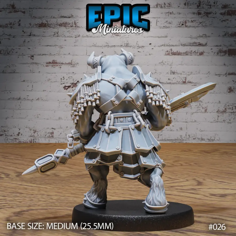 Minotaur Tribe Battle Axe / Minotaur Tribe Warlock / Minotaur Tribe Bard / Minotaur Tribe Ranger Set - Image 3