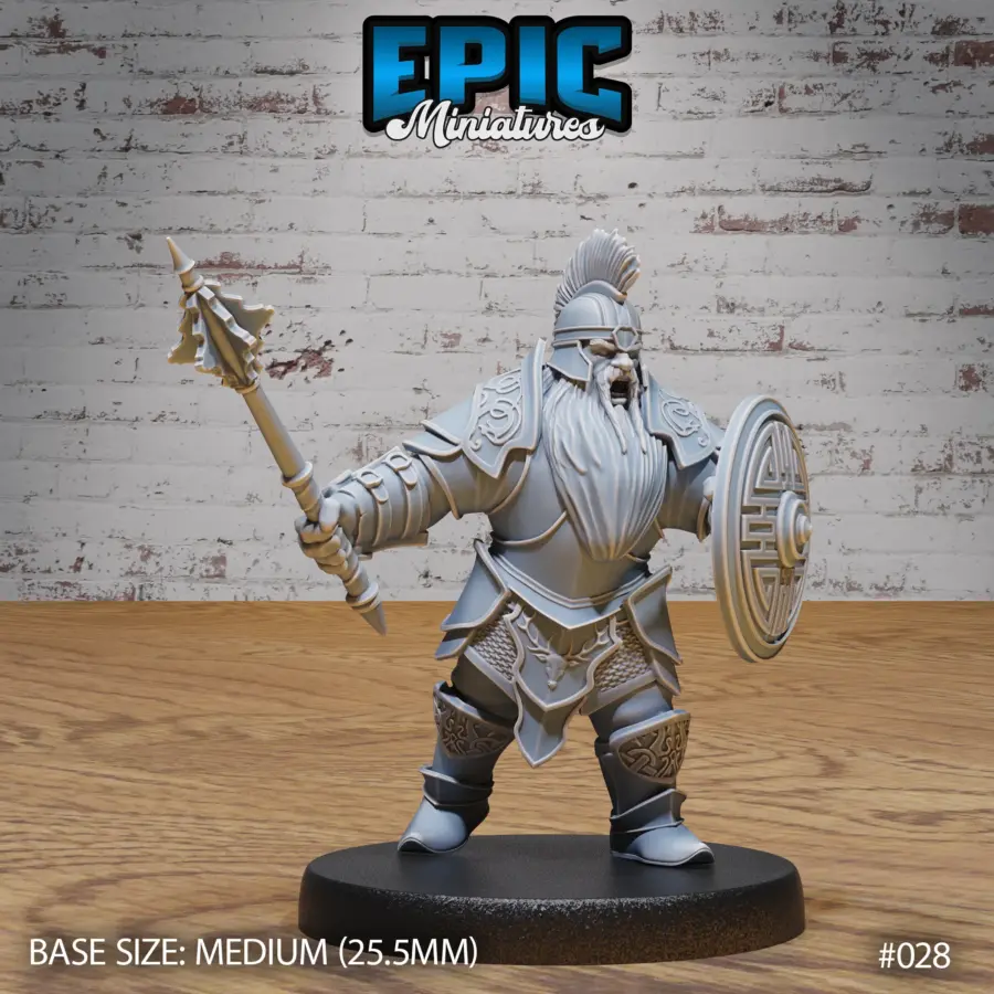 Dwarf Army Shooting / Dwarf Army Mace & Shield / Dwarf Army Battle Axe Set - Image 4
