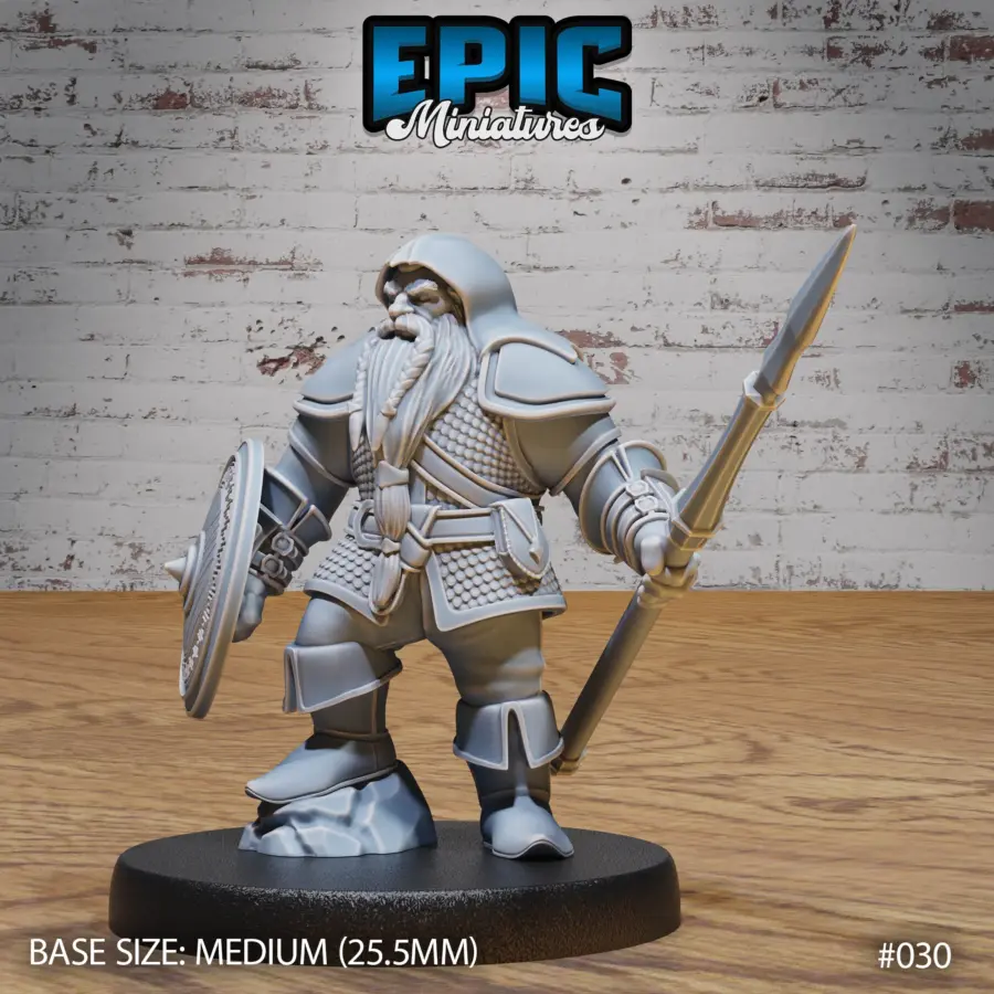 Dwarf Army Spear & Shield / Dwarf Army Rogue / Dwarf Army Morningstar / Dwarf Army Dual Hammer Set - Image 2