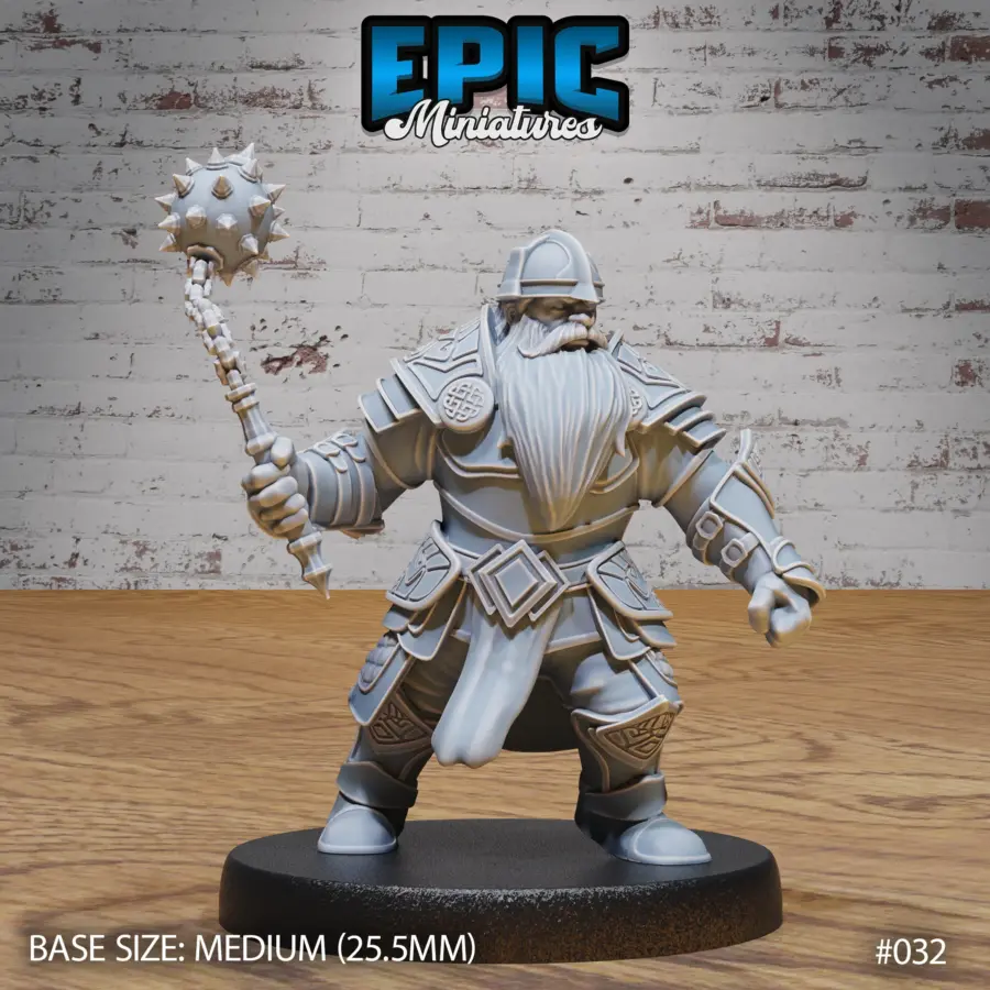 Dwarf Army Spear & Shield / Dwarf Army Rogue / Dwarf Army Morningstar / Dwarf Army Dual Hammer Set - Image 6
