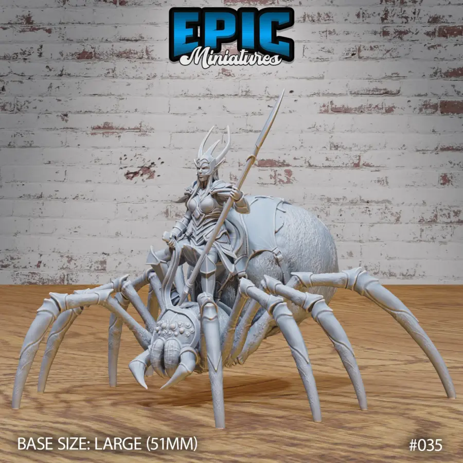 Giant Spider Mount / Dark Elf Spider Rider / Giant Spider Mount Attacking / Dark Elf Spider Rider Attacking Set - Image 4