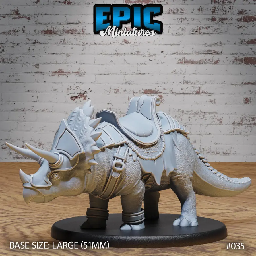 Triceratops Dinosaur Siege / Triceratops Dinosaur Mount / Triceratops Dinosaur Mount Walking Set - Image 4