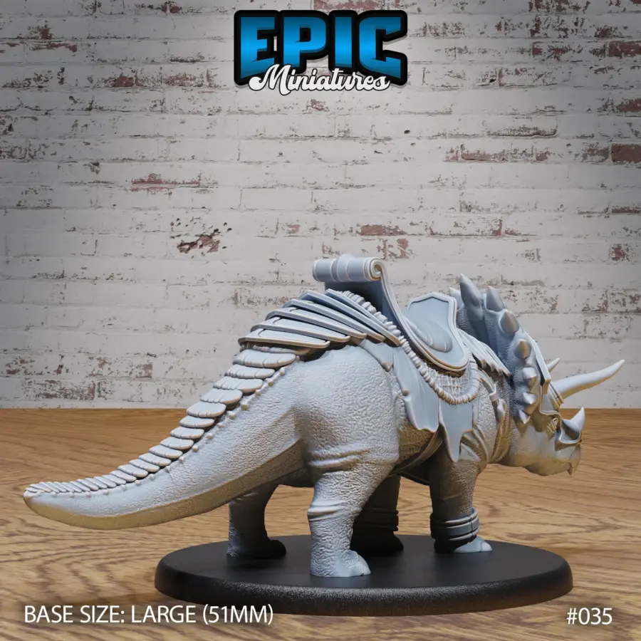 Triceratops Dinosaur Siege / Triceratops Dinosaur Mount / Triceratops Dinosaur Mount Walking Set - Image 5