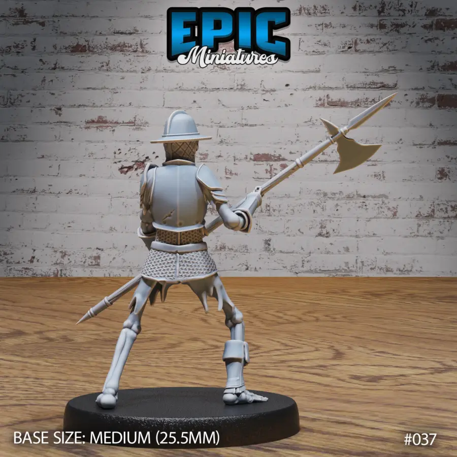Skeleton Army Spear & Shield / Skeleton Army Sword Mounted / Skeleton Army Mace & Shield / Skeleton Army Mace / Skeleton Army Halberd Set - Image 12