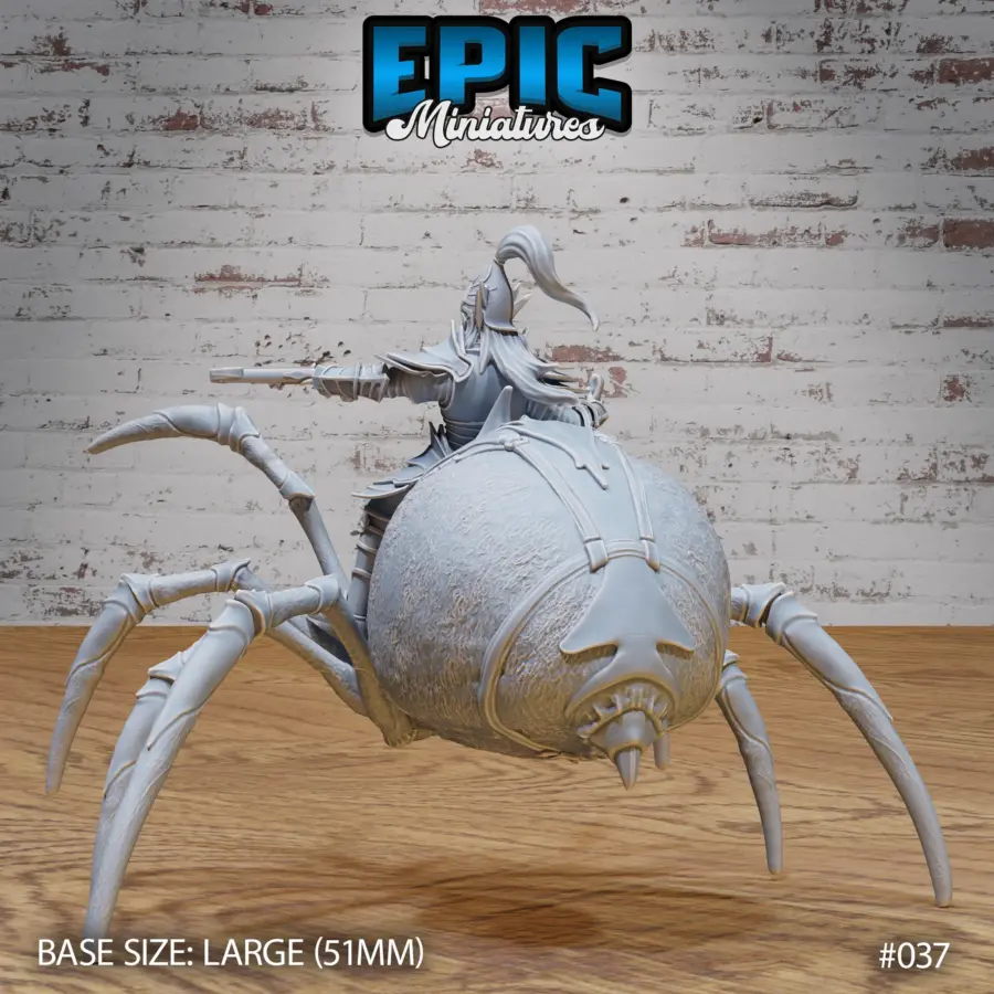 Giant Spider Mount / Dark Elf Spider Rider / Giant Spider Mount Attacking / Dark Elf Spider Rider Attacking Set - Image 9