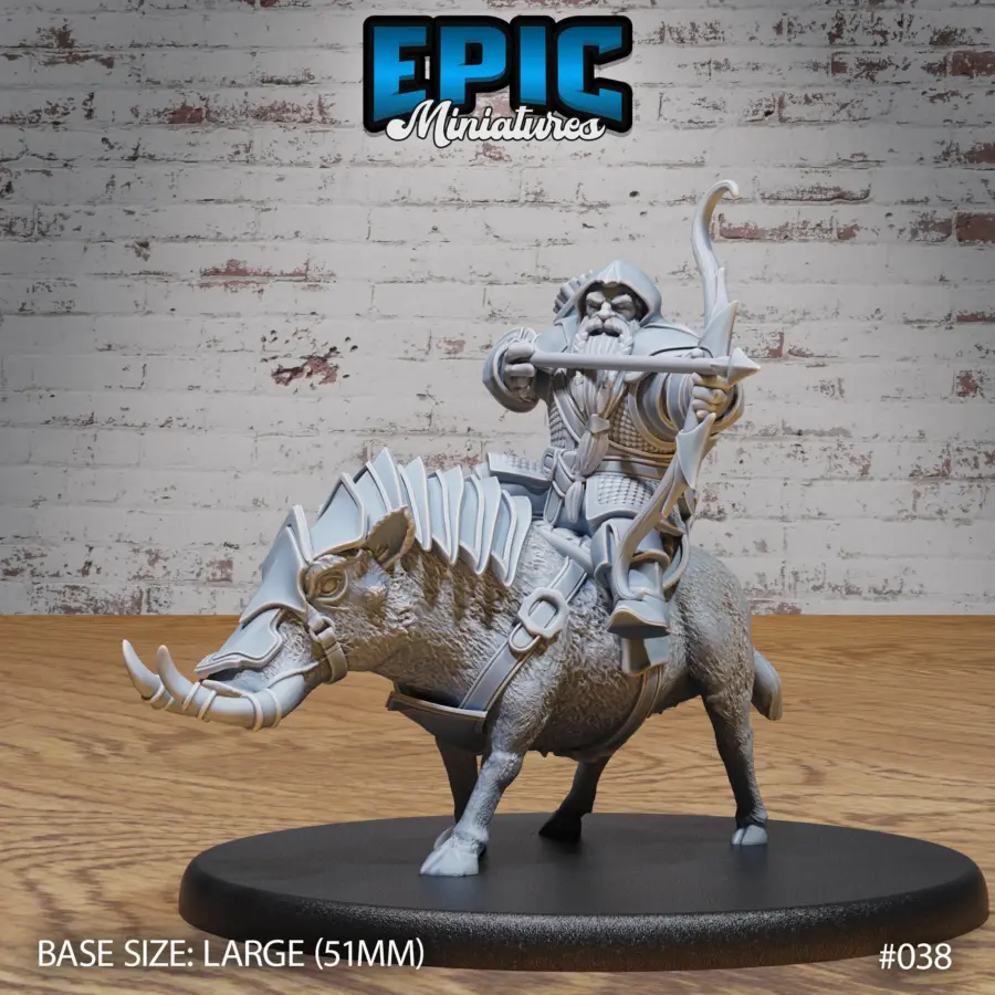Warthog Mount / Dwarf Army Warthog Archer / Warthog Mount Running / Dwarf Army Warthog Rider Set - Image 4