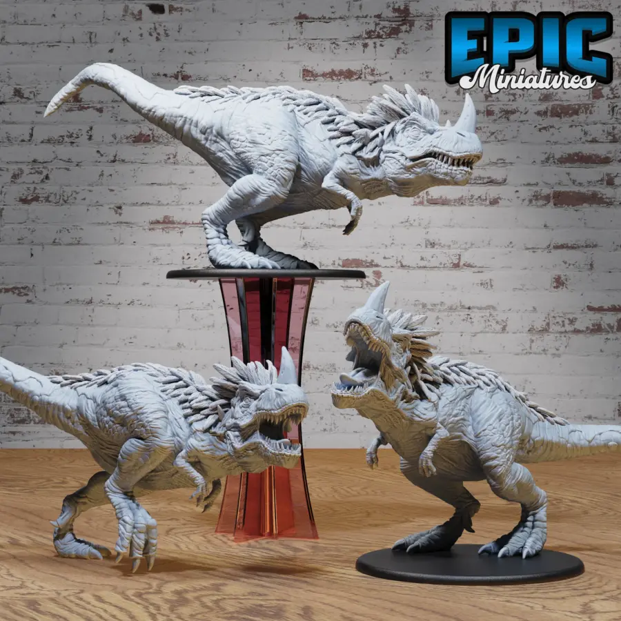 Horned Rex - 2 variations / Horned Rex Chasing - 2 variations / Horned Rex Roaring - 2 variations Set