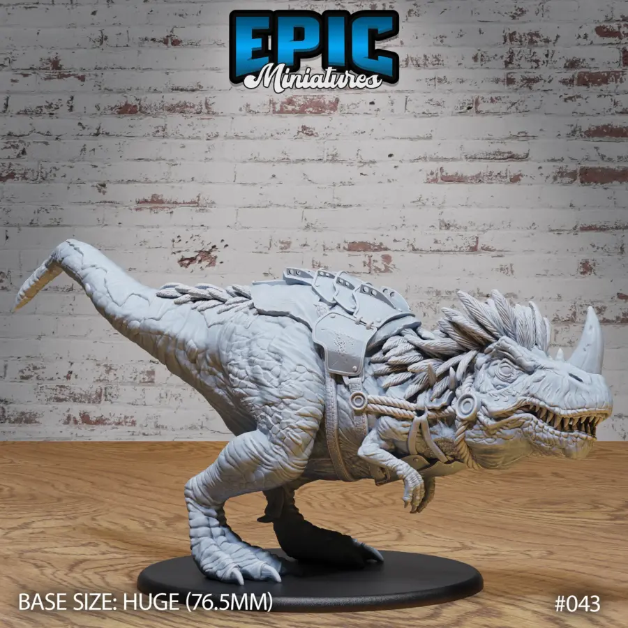 Horned Rex - 2 variations / Horned Rex Chasing - 2 variations / Horned Rex Roaring - 2 variations Set - Image 3