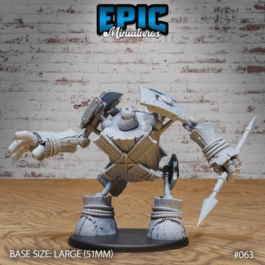 Wooden Construct Golem Attack (Large)