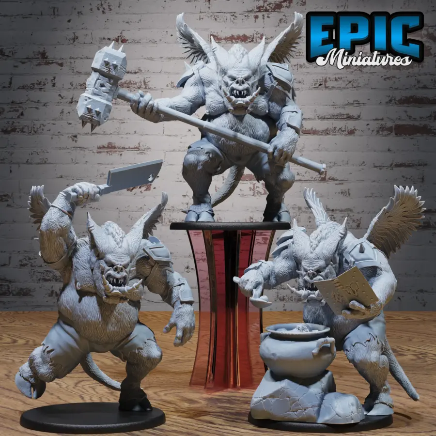 Pig Demon Hammer / Pig Demon Attacking / Pig Demon Cooking Set