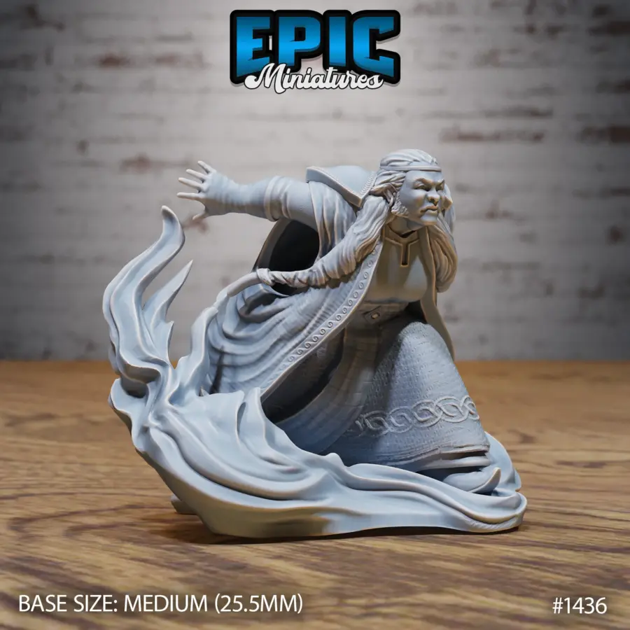 Fire Dwarf Female Attacking (Medium)