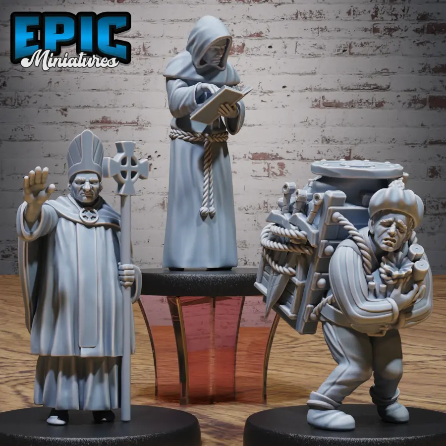 Villager Merchant / Villager Monk / Villager Bishop Set