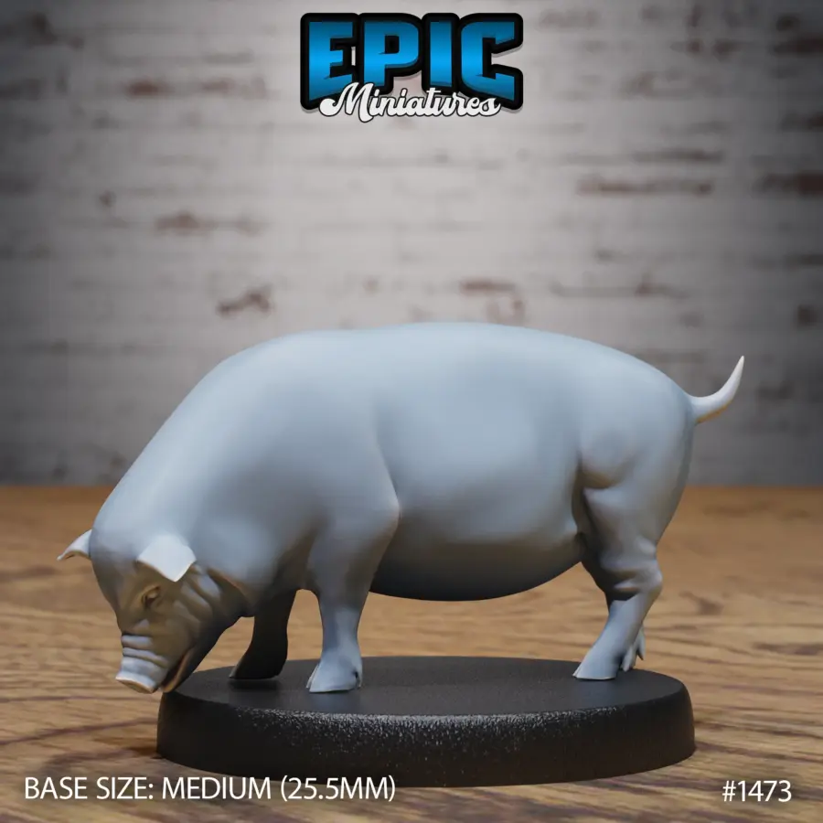 Farm Animal Pig Eating (Medium)