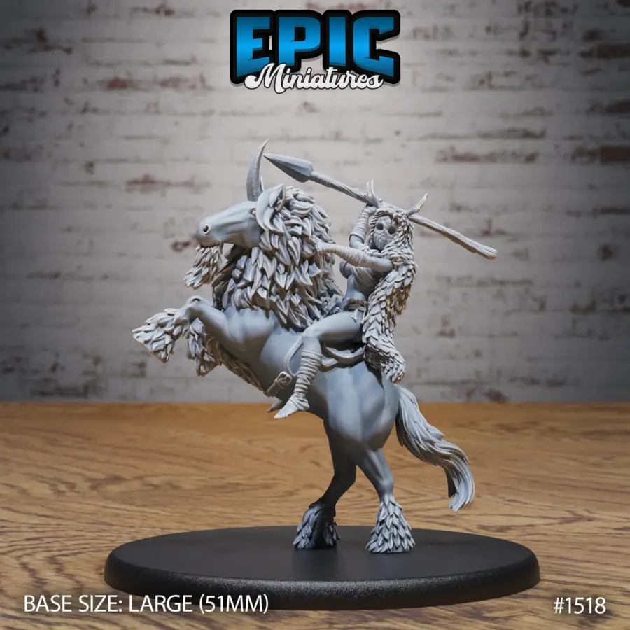 Wood Mask Tribe Unicorn Rider (Large)
