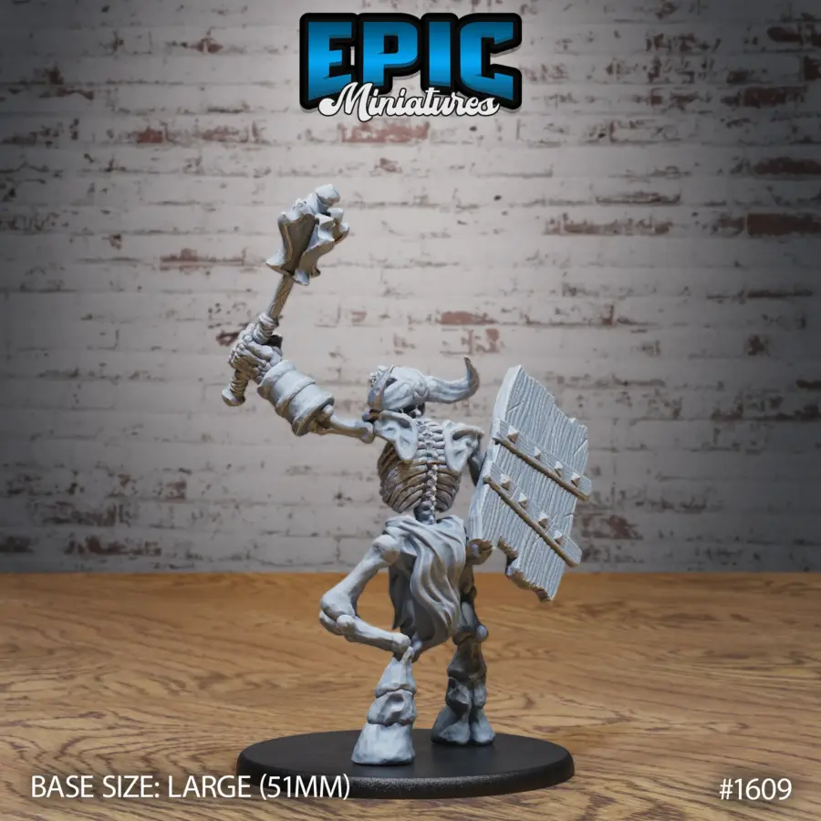 Minotaur Skeleton Mace & Shield (Large) - Image 2