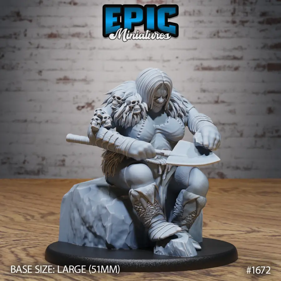 Ogre Female Shovel / Ogre Female Sitting / Ogre Female Attacking Set - Image 4