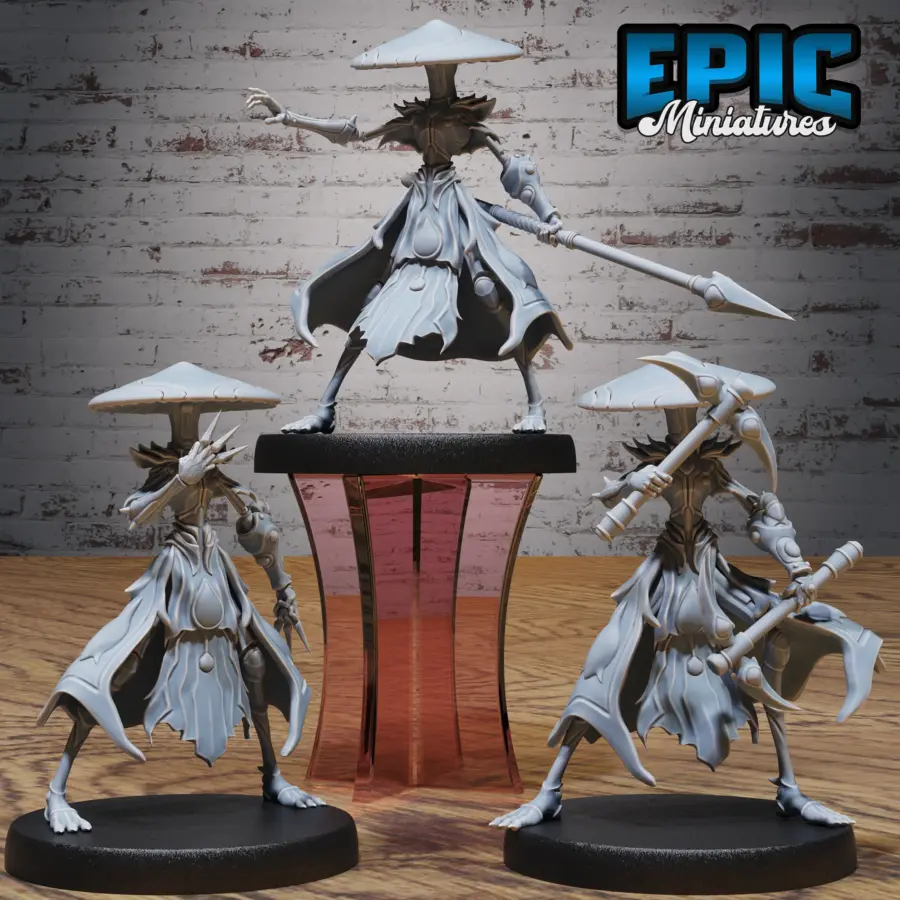 Mushroom Folk Warrior Scythe / Mushroom Folk Warrior Spear / Mushroom Folk Warrior Kunai Knife Set