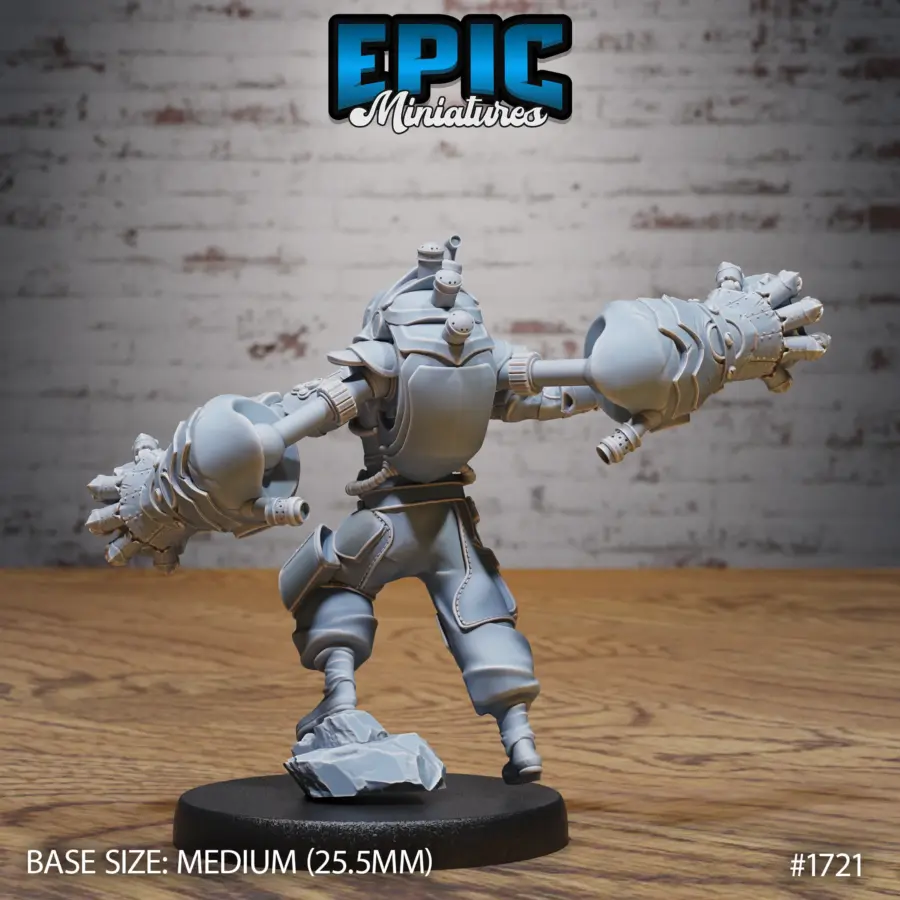 Exoskeleton Worker Throwing Rocks (Medium) - Image 2
