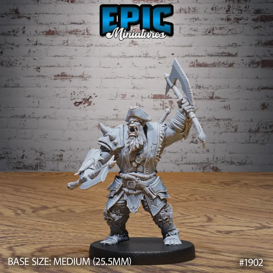 Orc Pirate Captain Axe (Medium)