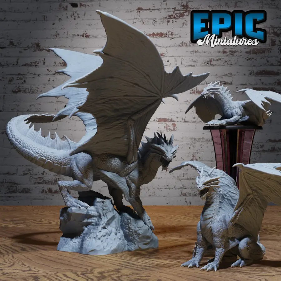 Young Bronze Dragon / Adult Bronze Dragon / Ancient Bronze Dragon Set