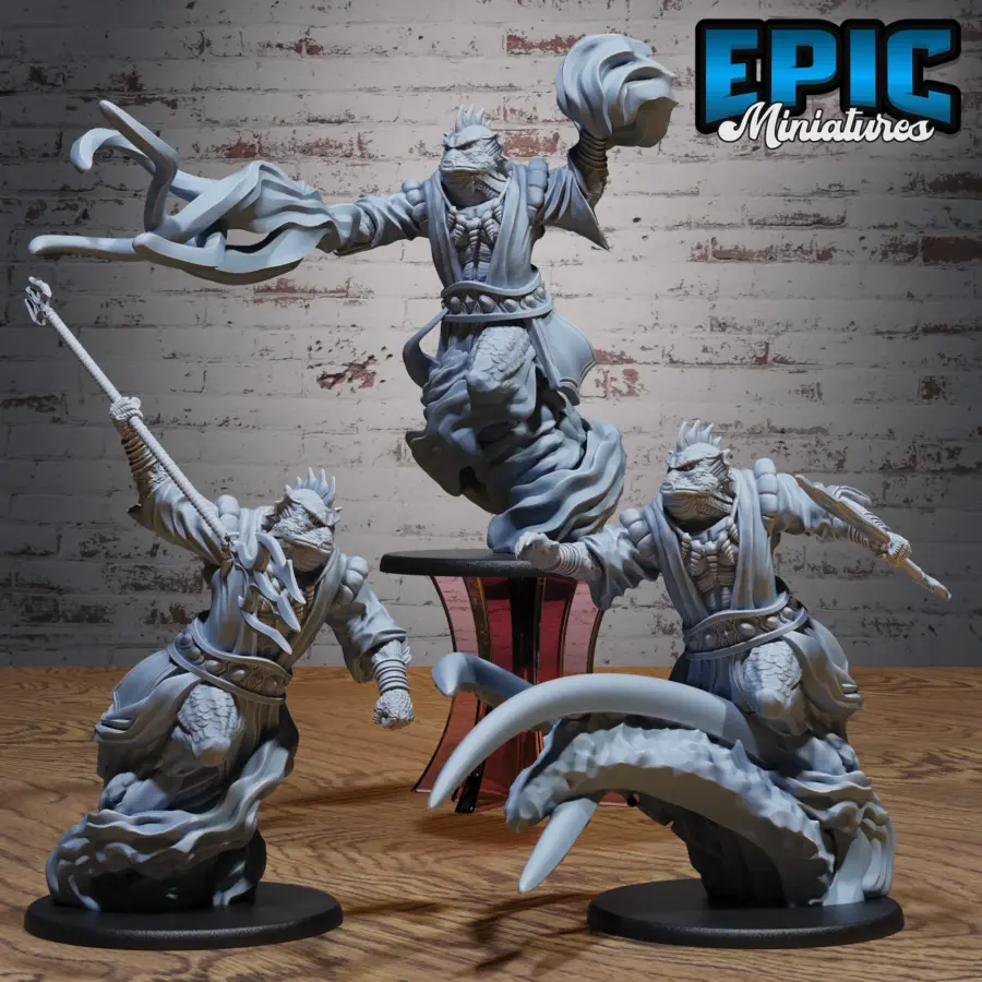 Marid Male Trident - 2 Variations / Marid Male Magic - 2 Variations / Marid Male Tentacle - 2 Variations Set