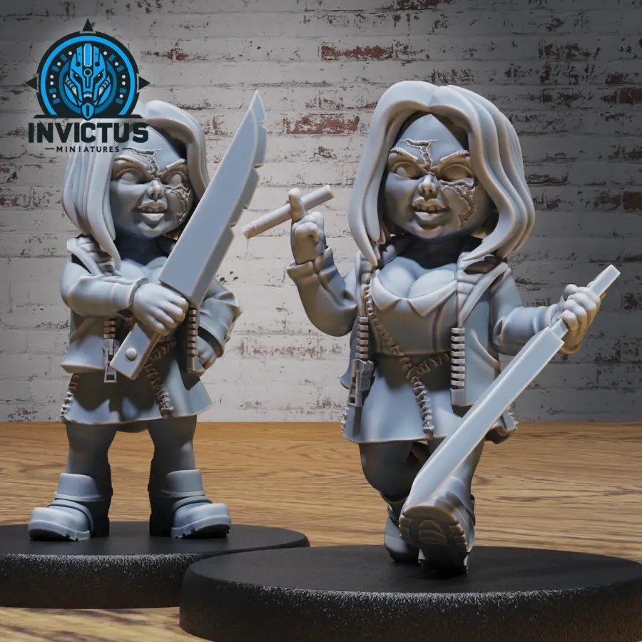 Evil Doll Girl (Medium) - 2 Variations / Evil Doll Girl Knife (Medium) - 2 Variations / Evil Doll Girl Sitting Set - Image 2